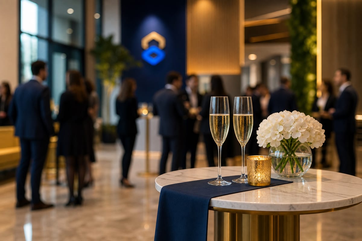 Exemple : cocktail d'inauguration en espace professionnel