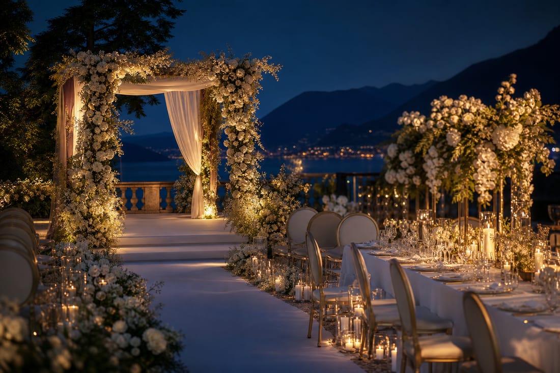 Exemple : cérémonie et réception de mariage